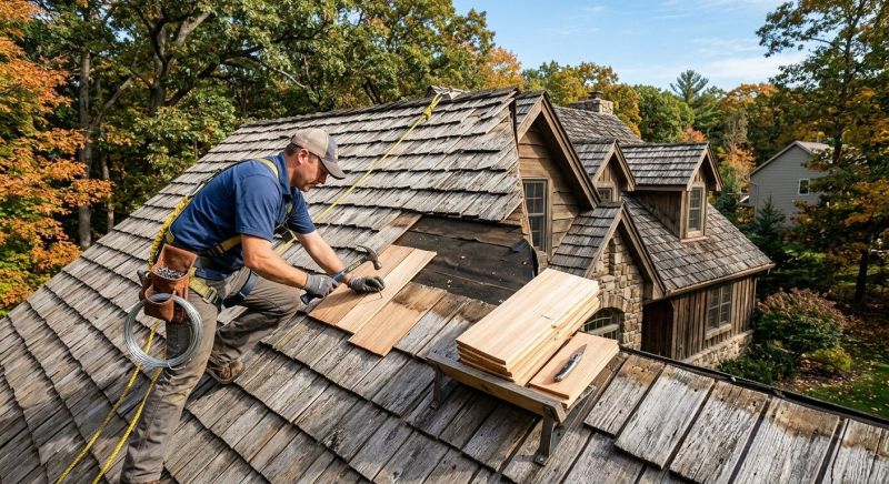 Cedar Shake Roof Repair in Monroeville, NJ