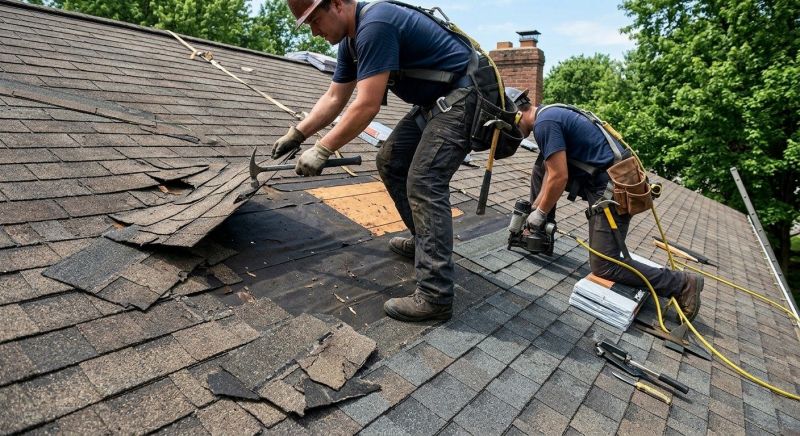 Damaged Roof Repair in Springfield, PA
