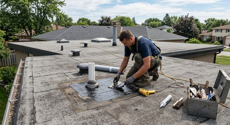 Rubber Roof Repair in Aston, PA