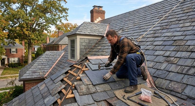 Slate Roof Repair in Marcus Hook, PA