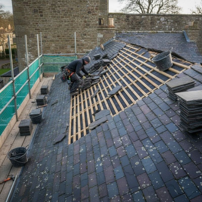 Slate Roof Replacement in Bensalem, PA