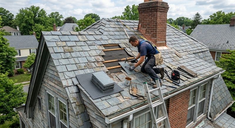 Slate Shingles Repair in Burlington County, NJ