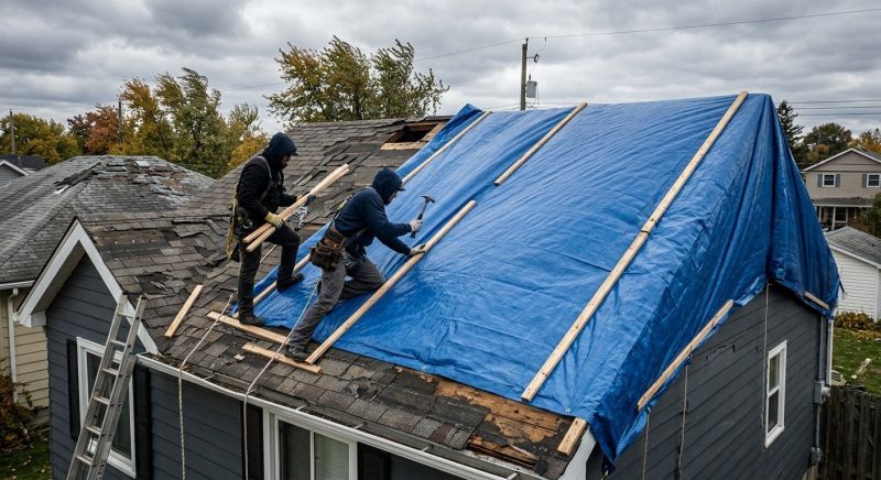 Storm Damage Roof Tarping in Camden County, NJ