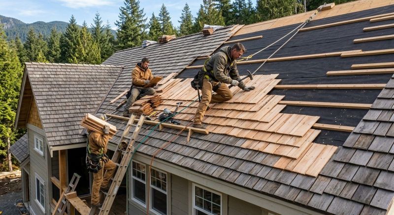 Wood Roofing Installation in Aston, PA
